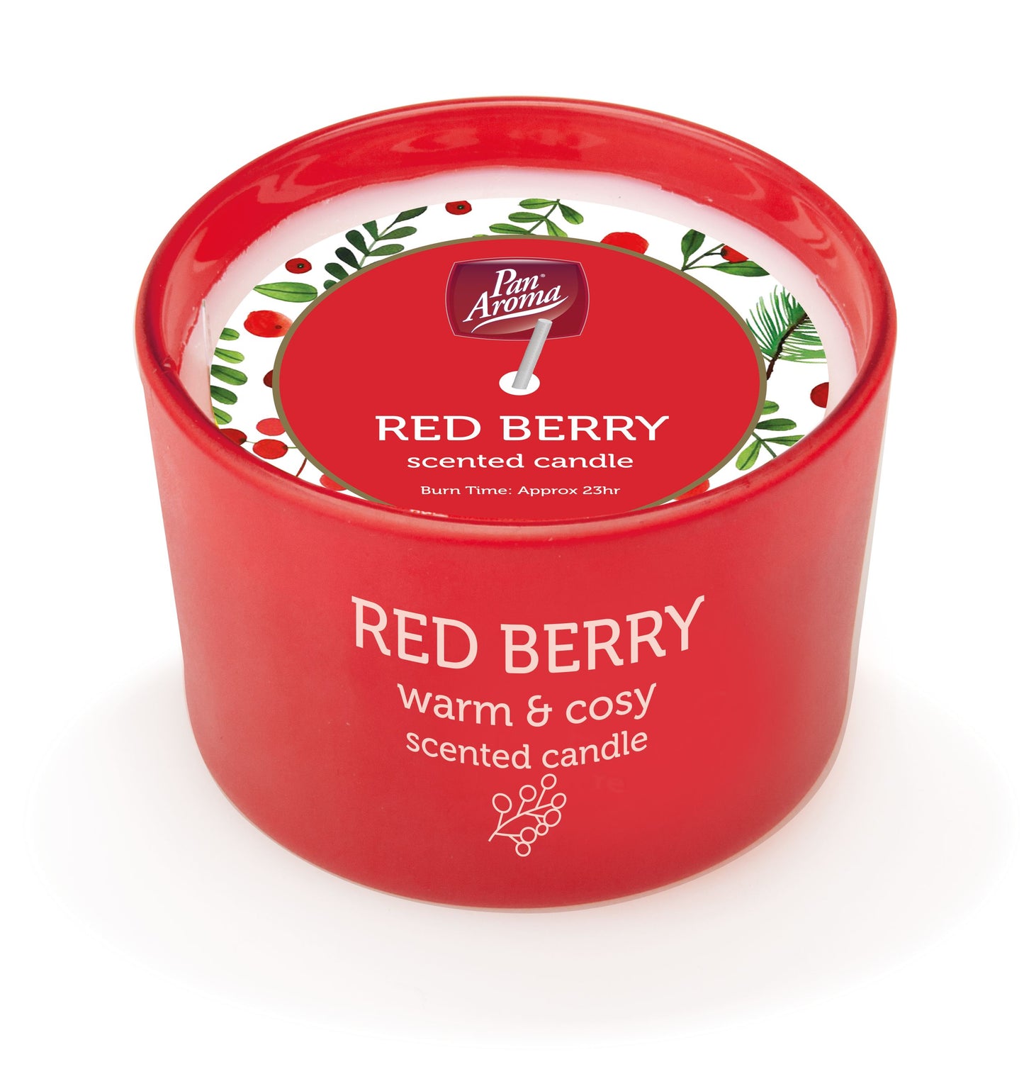 Bougie Parfumée en Pot Coloré - Baies Rouges 85g