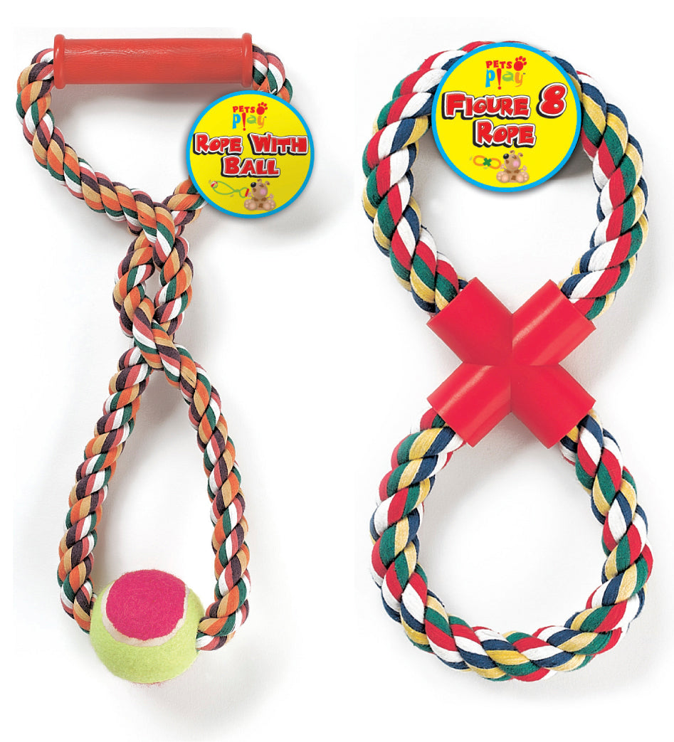 Figure 8 Rope With Ball 2 Assorted