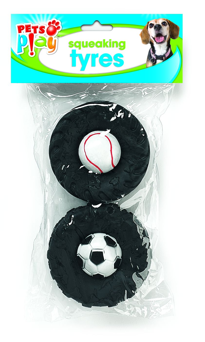 Jouets couineurs pour animaux de compagnie, 2 pièces - 3 modèles assortis