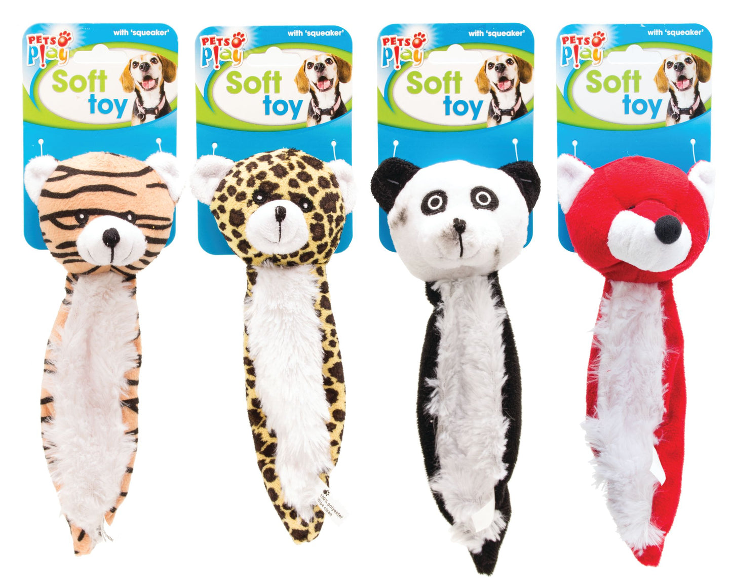 Soft Dog Toy 4 Assorted