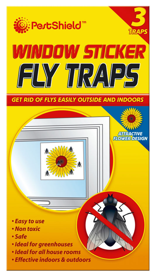 Window Sticker Fly Traps 3pk