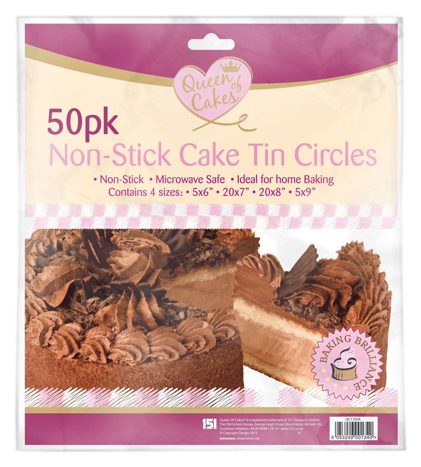 Non-Stick Baking Circles 50pk