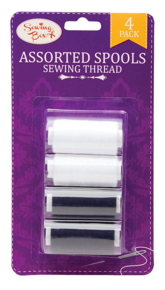 Sewing Thread Black&white 4pk