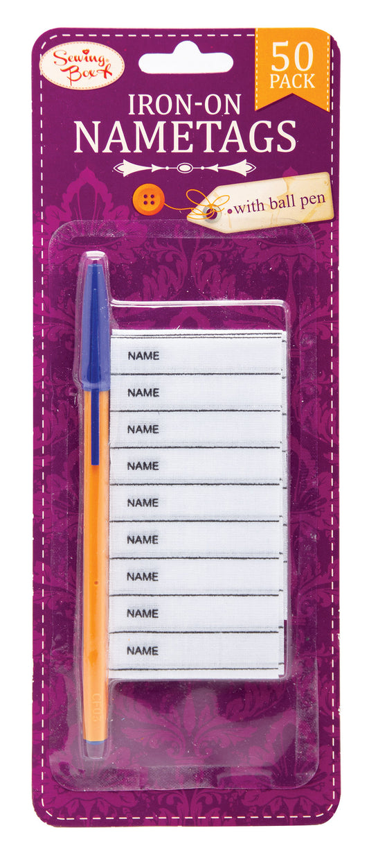 SEWING BOX50 IRON ON NAME TAGS