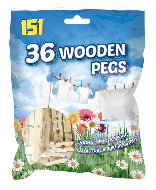 Wood Pegs 36pk