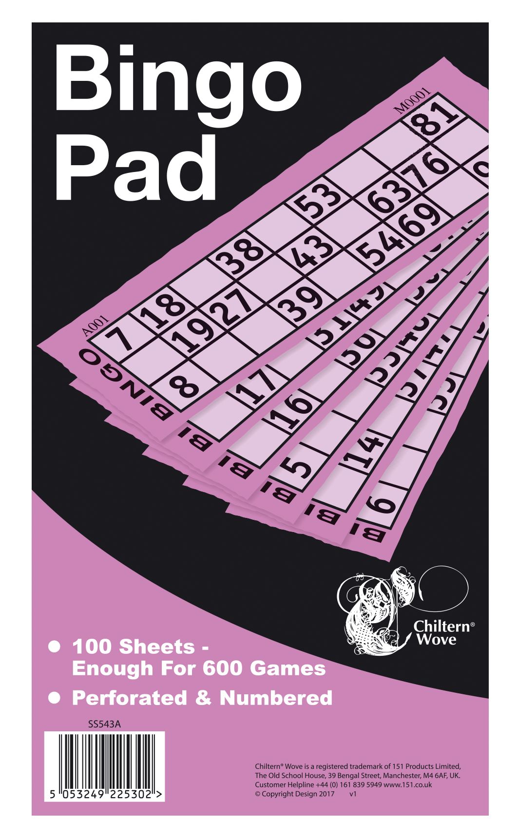 1-600 Bingo Ticket Pad