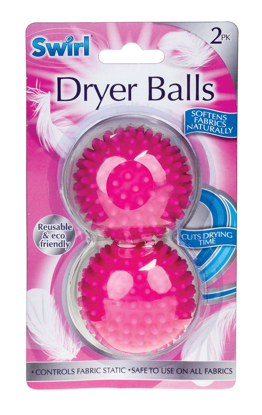 Lot de 2 boules de séchage roses adoucissantes Swirl