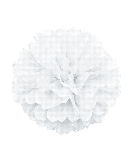 40CM PAPER POM POM WHITE