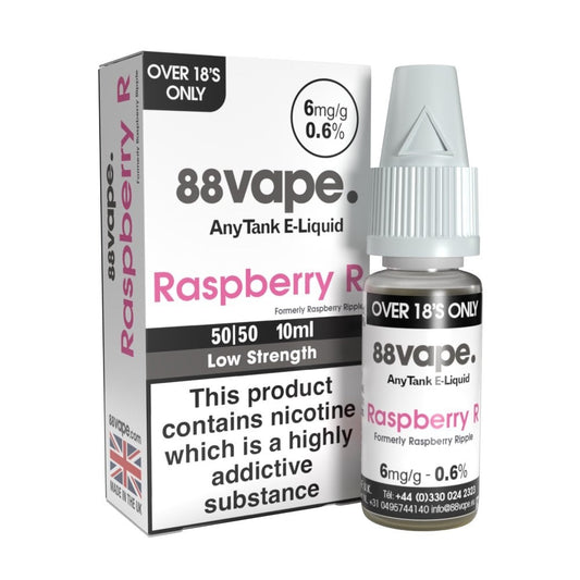 E-liquide 88vape Framboise Ripple 6 mg - Gamme AnyTank et Original (10 ml)