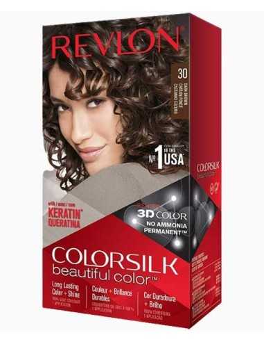 Coloration Cheveux Permanente Revlon Colorsilk Belle Couleur 30 Châtain Foncé