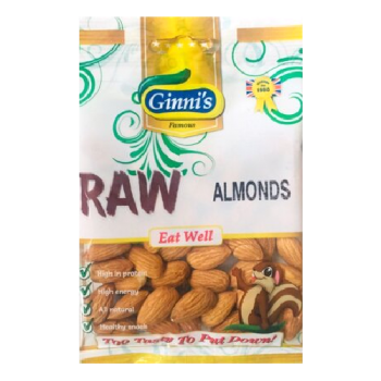 Ginni's Raw Almonds 50g