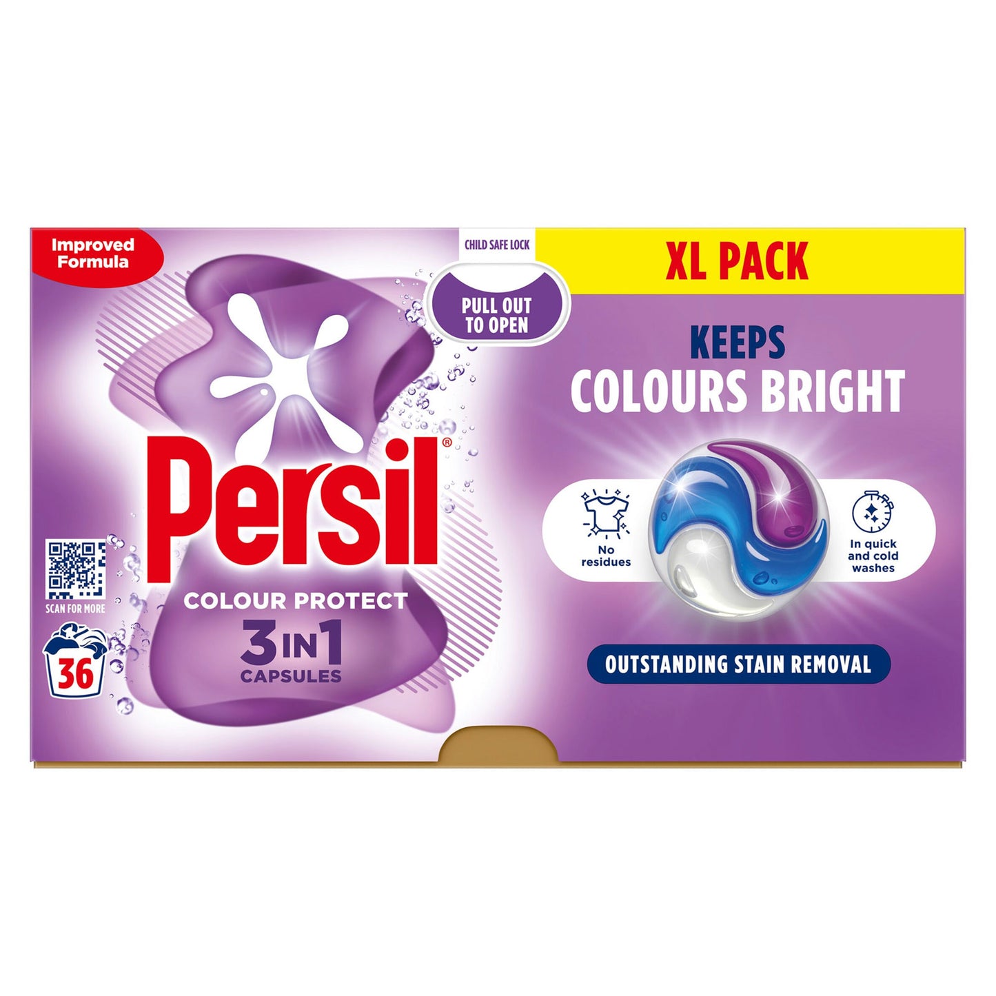 Persil XL 3 in 1 Washing Capsules Colour Protect  36W