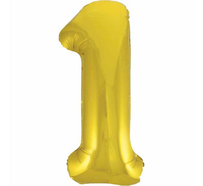 34" CLASSIC GOLD NUMBER 1 FOIL BALLOON (1)