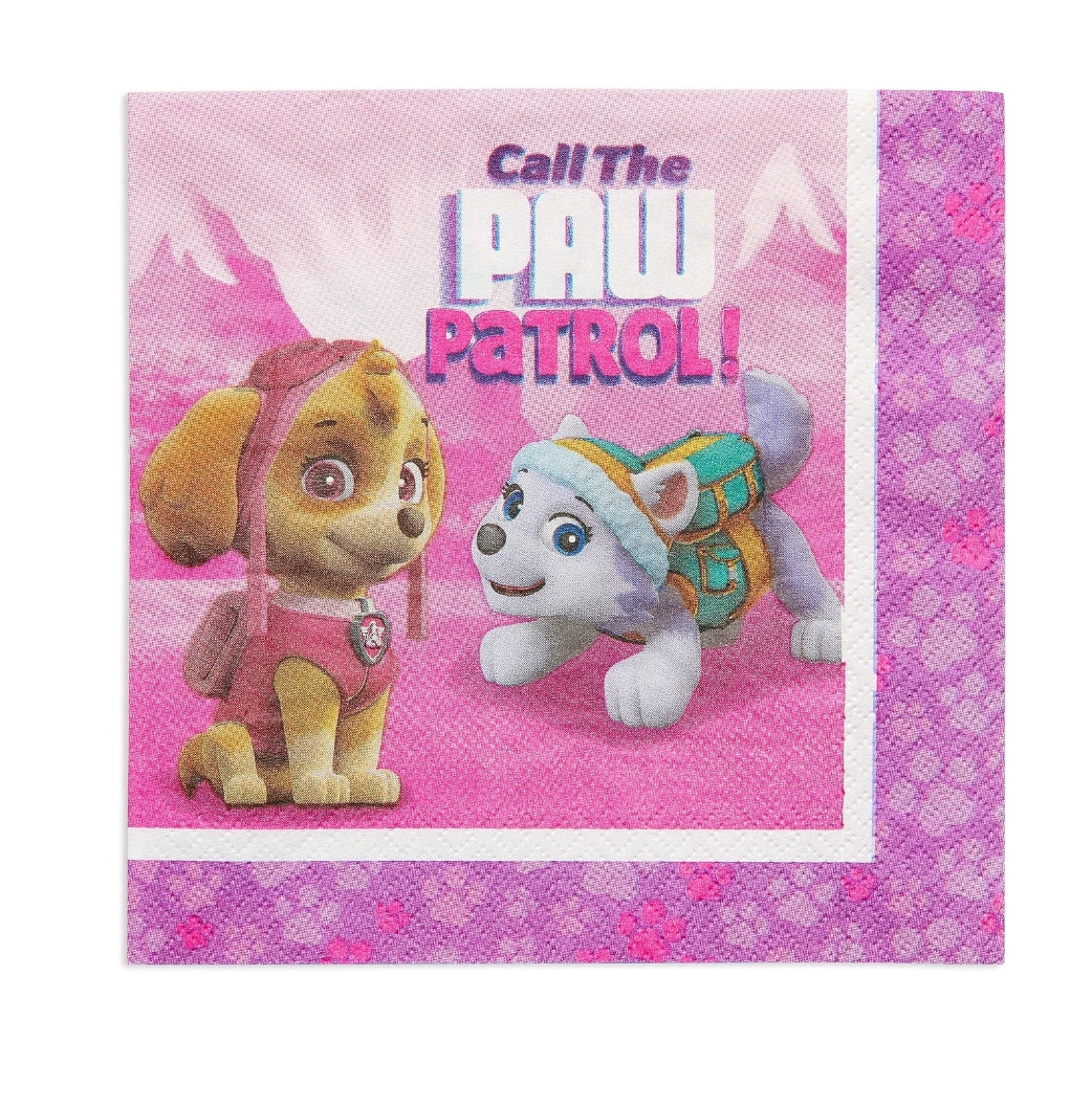 Amscan 511665 - Pink Paw Patrol Party Luncheon Napkins - 16 Pack