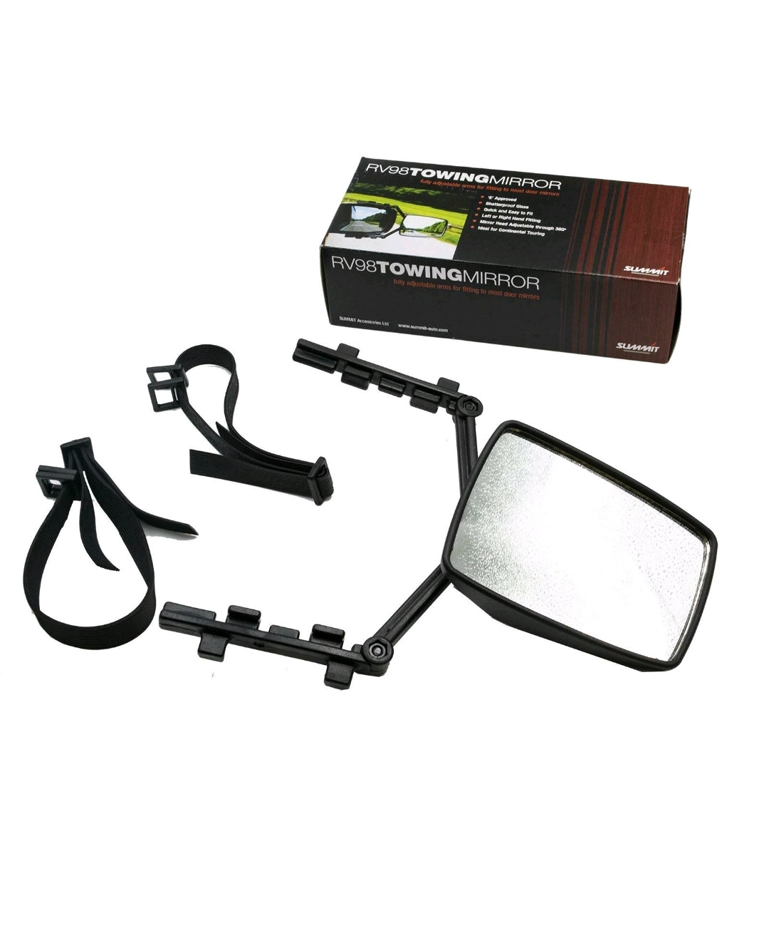 Elite Towing Mirror clamp on scissor towing caravan Motorhome Left / Right Hand
