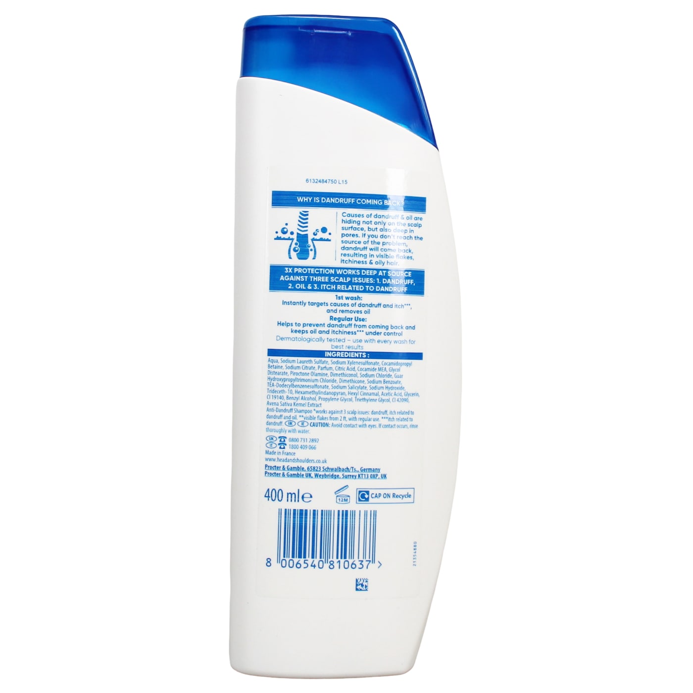 Head & Shoulders 400ml Shampoo Apple