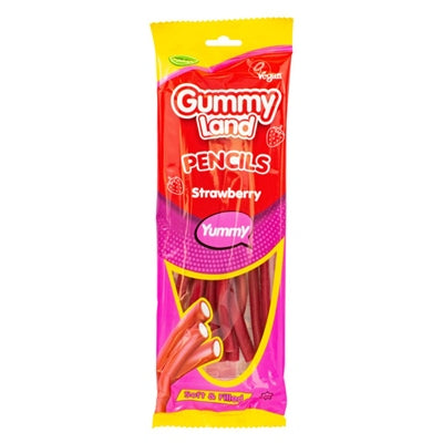 GUMMY LAND STRAWBERRY FLAVOUR SOFT PENCILS 150G