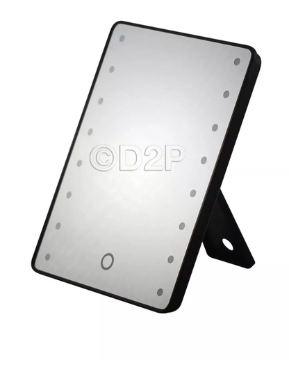 Miroir de maquillage 16 LED Miroir de salle de bain tactile éclairé cosmétique et rasage
