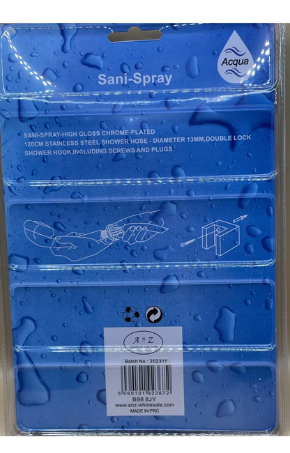 Sani Spray Bidet Toilet Douchette Hygiène Bouton Nettoyage Pistolet Pulvérisateur à Main 1,2 m