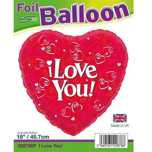 BALLON ALUMINIUM 18 POUCES JE T'AIME