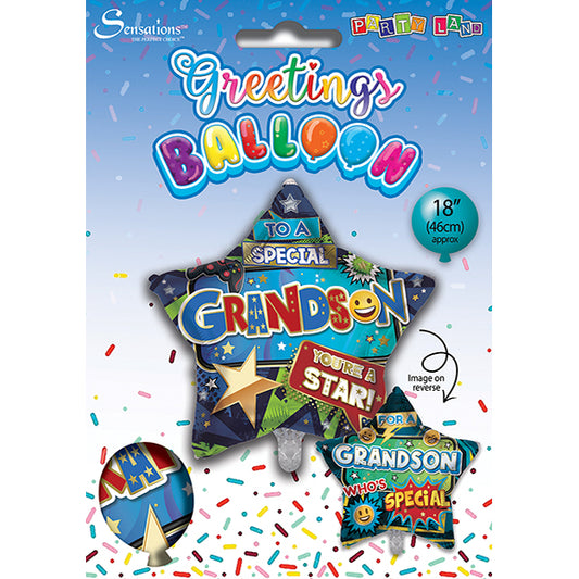 Ballon Métallisé Double Face 45 cm « Pour un Petit-Fils Spécial »