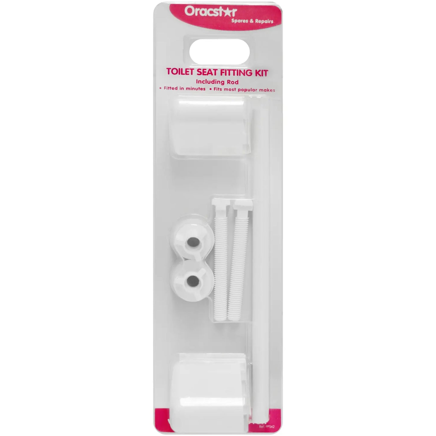 Kit de fixation et tige de siège de toilettes Oracstar Blanc