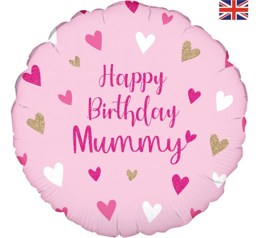 BALLON MAMAN JOYEUX ANNIVERSAIRE EN ALUMINIUM DE 45 CM