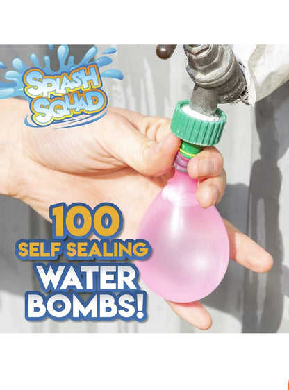 100pc Neon Self Sealing Water Bombs, for Summer, Great for Kids