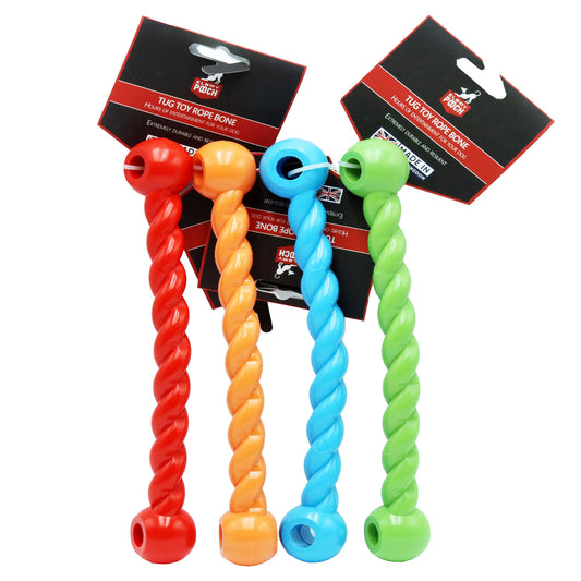 ELBOY & POOCH ROPE BONE TUG TOY ASST Colors