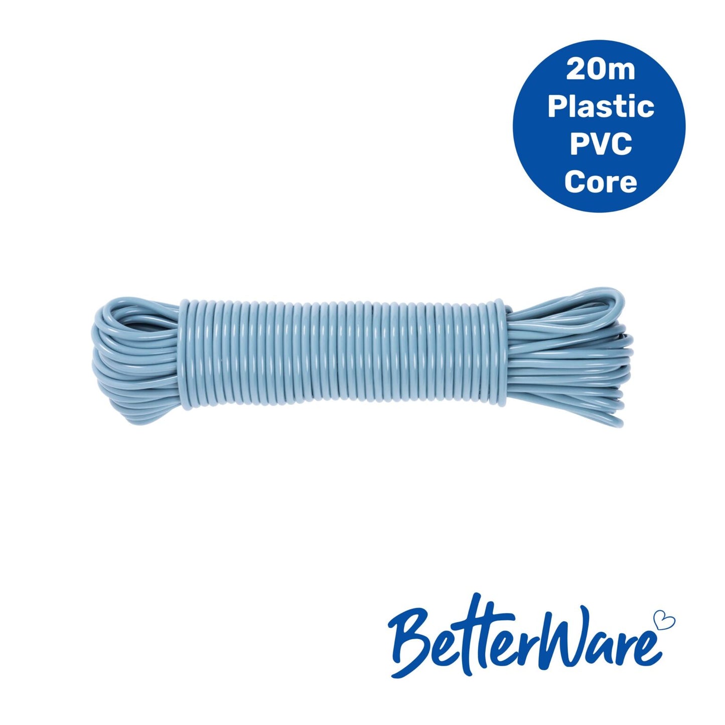 B/Ware 20m PVC Core Clothesline Assorted