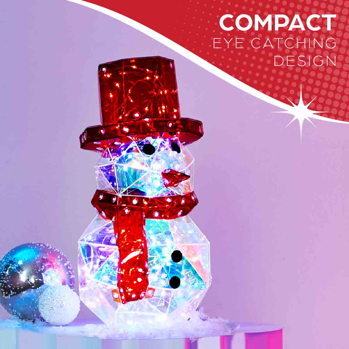 The Christmas Workshop Snowman Iridescent Light