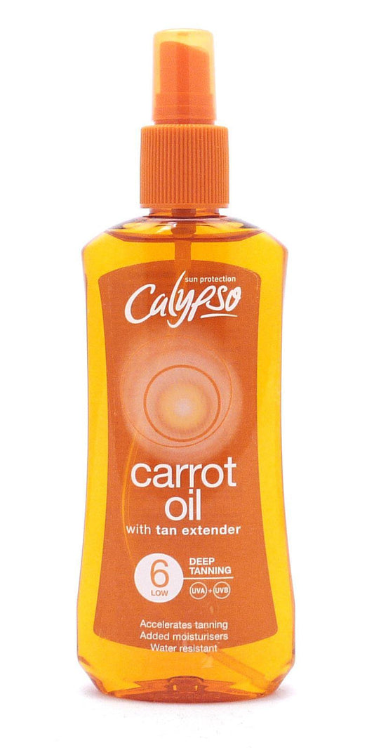 Calypso Protection Solaire Huile de Carotte avec Prolongateur de Bronzage SPF6 200 ml