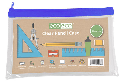 Trousse plate en PVC transparent Eco Eco – 20x13cm