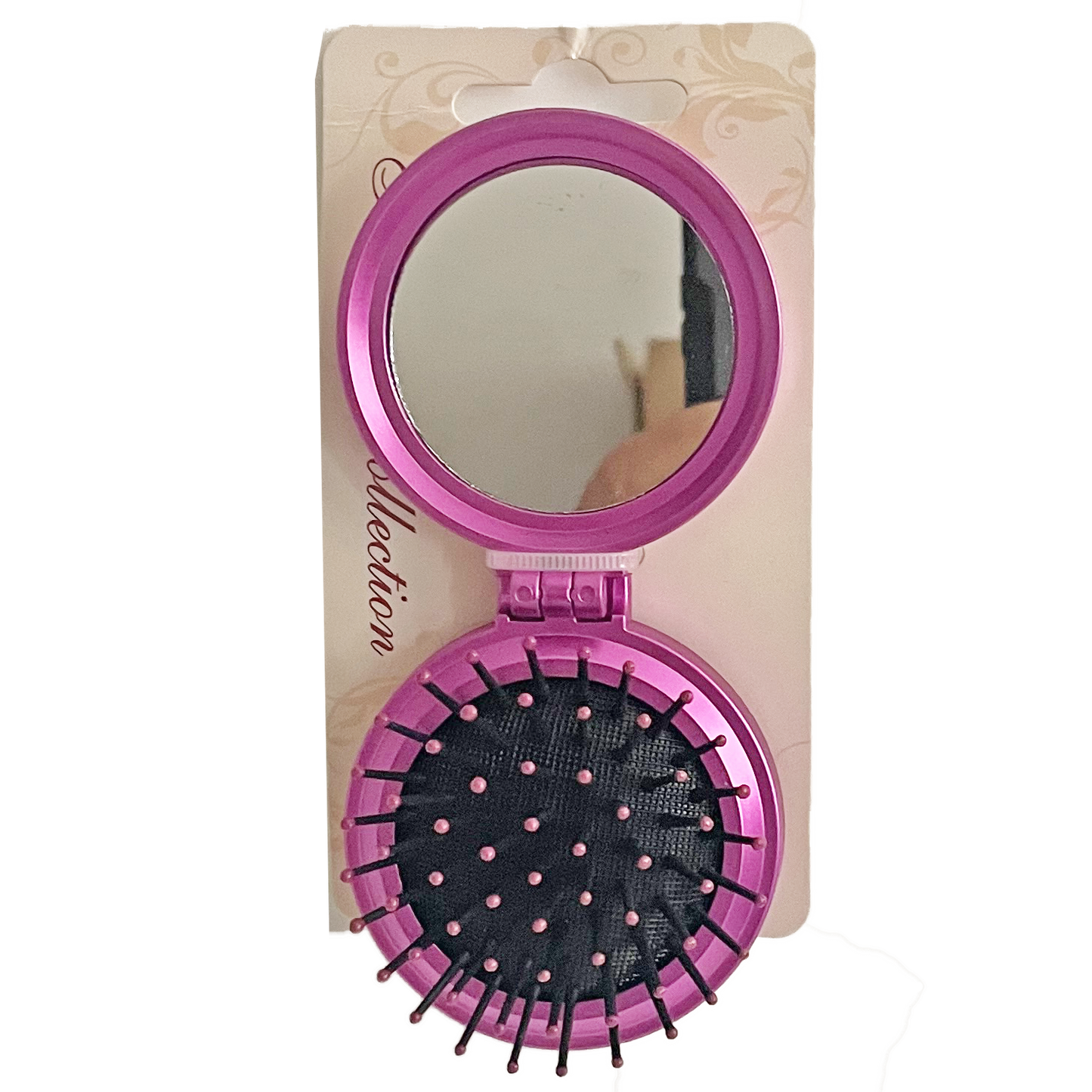 Brosse de poche à miroir pliant HBR111