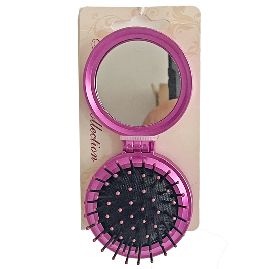 Folding Pocket Mirror Brush HBR111