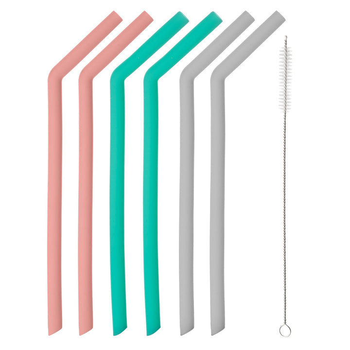 Typhoon Set de 6 pailles coudées en silicone