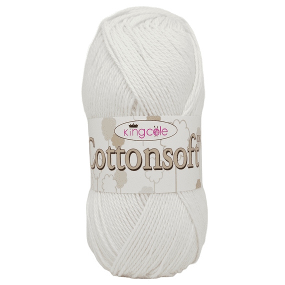 King Cole 710 White Cottonsoft DK - 100g