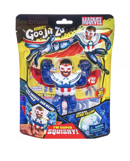 Heroes of Goo Jit Zu Marvel Series 5 Captain America Sam Stretch Action Figure