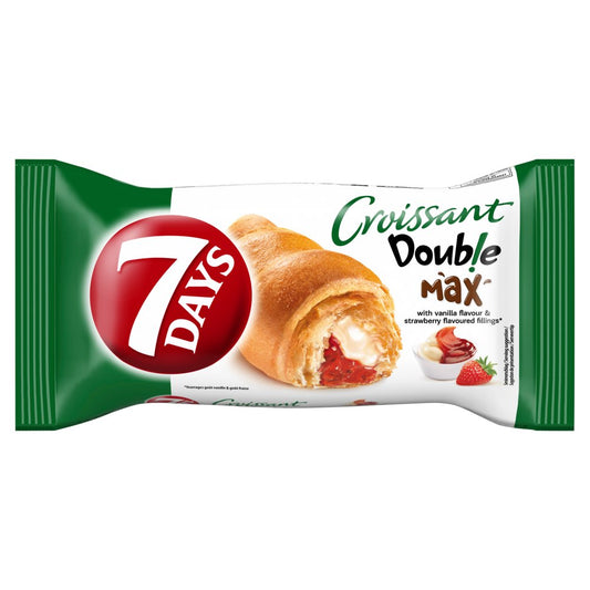 Croissant double maxi 7DAYS avec fourrage vanille et fraise 80g
