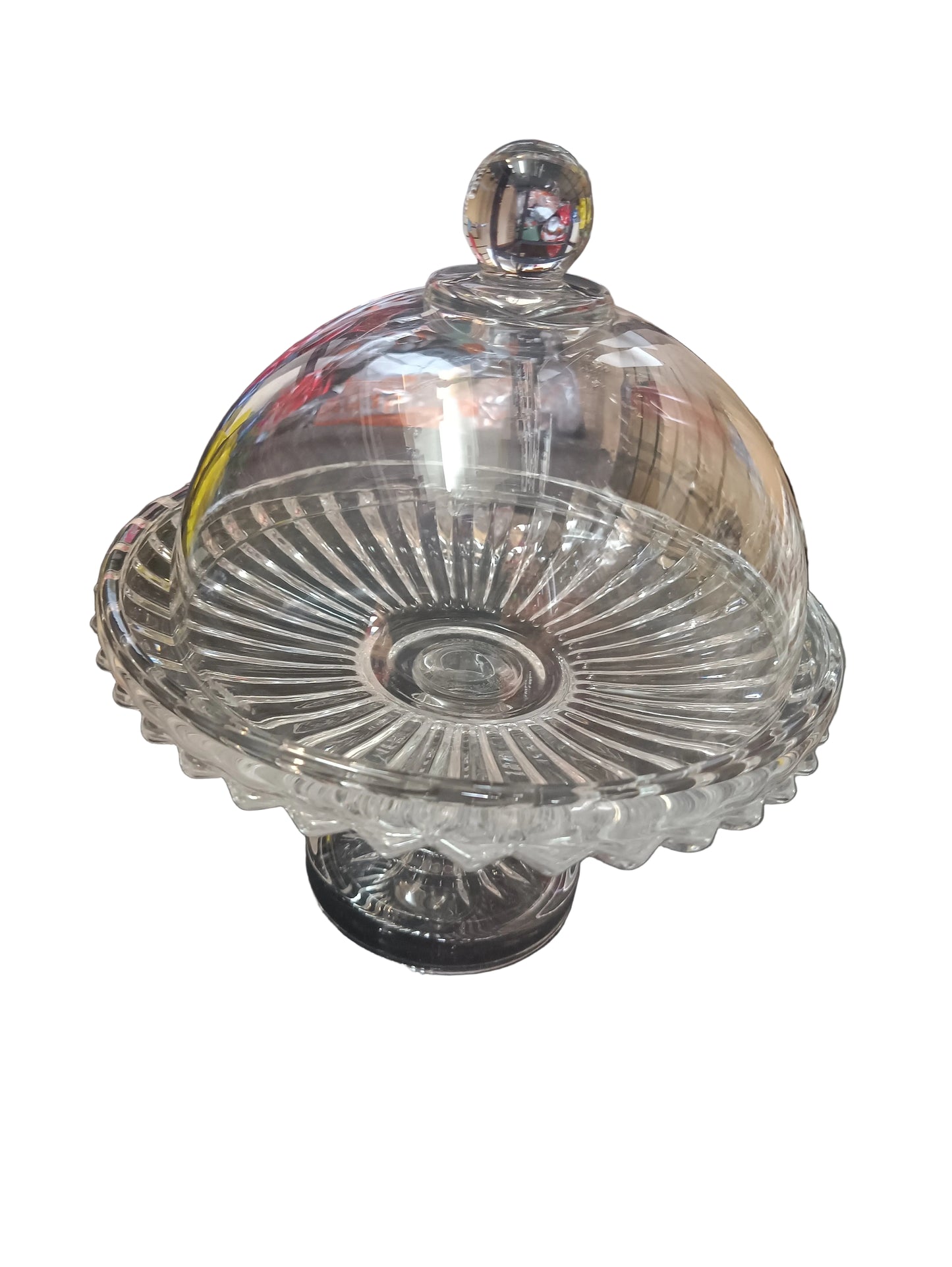 Pedestal Cake Stand with Glass dome 19x21cm
