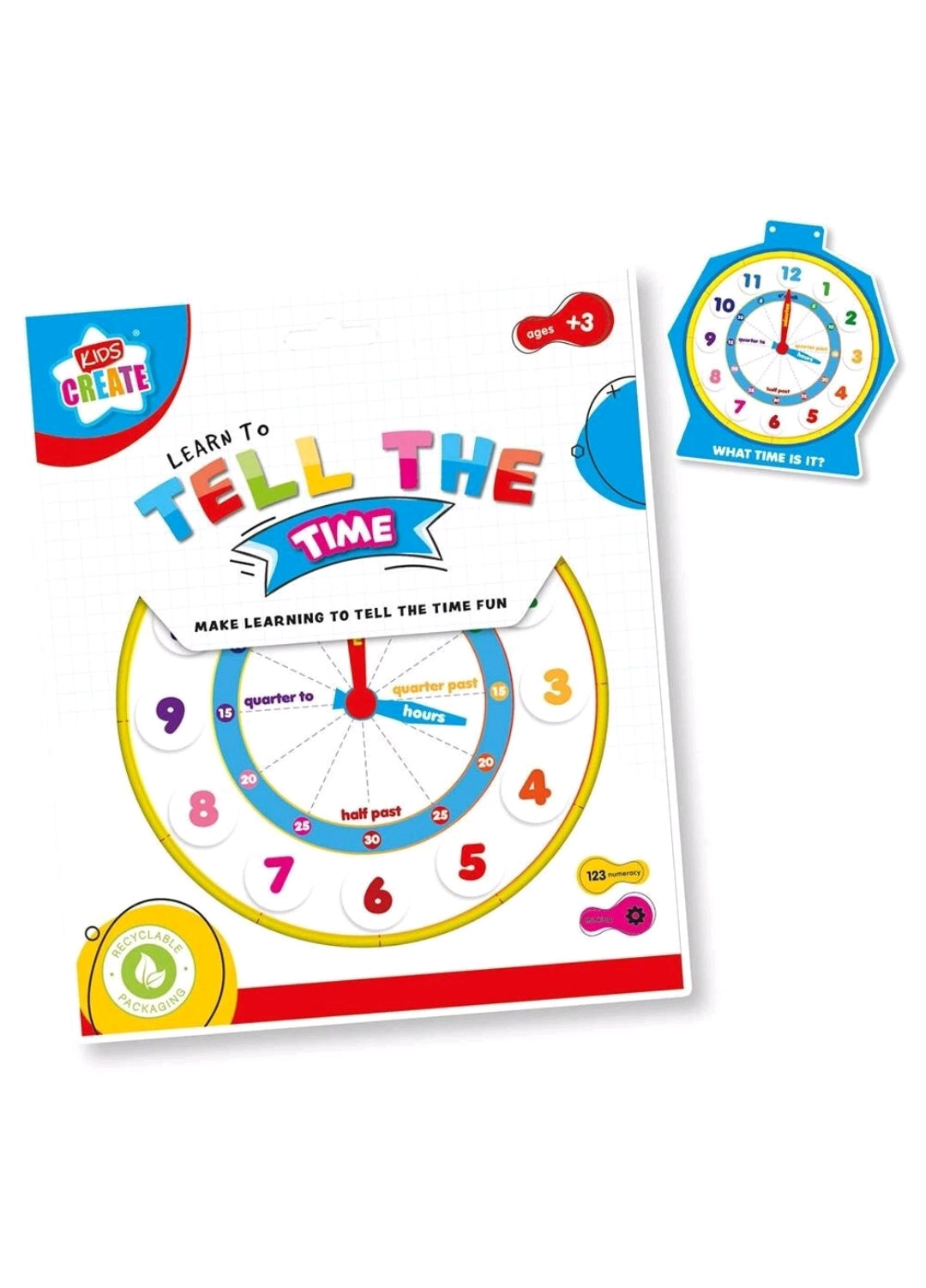 HORLOGE D'APPRENTISSAGE POUR ENFANTS KIDS CREATE