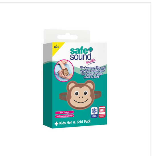 Safe & Sound ENFANTS BANDE AUTO-AGRIPPANTE POCHE DE COMPRESSE CHAUDE ET FROIDE