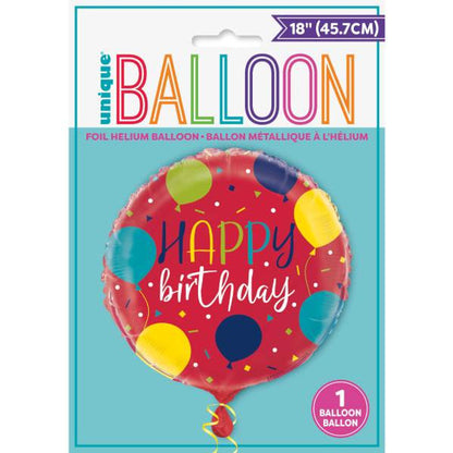 Unique Party
Balloon Party Birthday Round Foil Balloon 18"