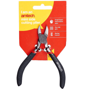AMTECH MINI SIDE CUTTING PLIERS WITH SPRING NON SLIP