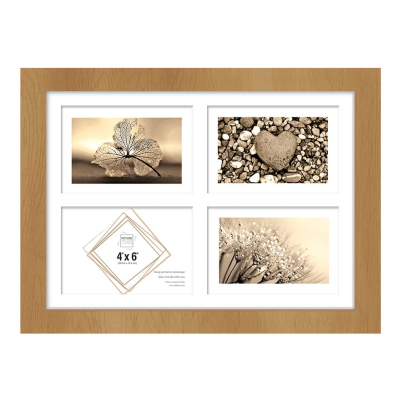 Photo Frames - Wood Effect 4 Apperture - 4"x