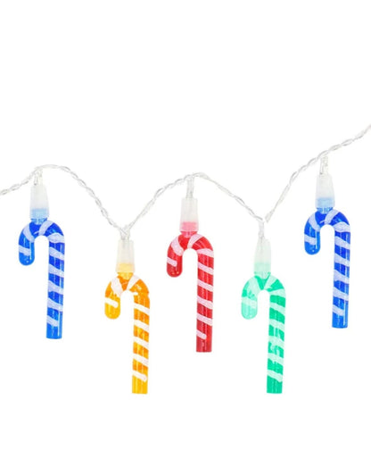 Battery Operated 20 Mini LED Candy Cane Christmas String Lights 78260 Indoor