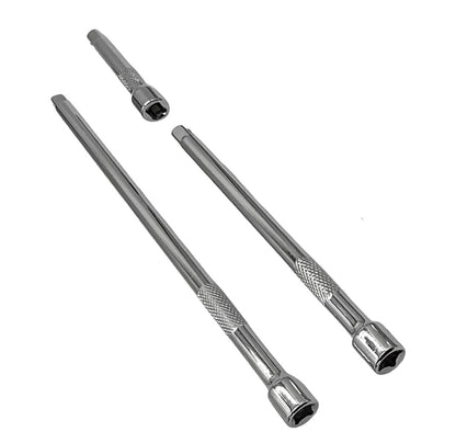 Amtech 3 Piece 6mm (1/4'') short extension bar set