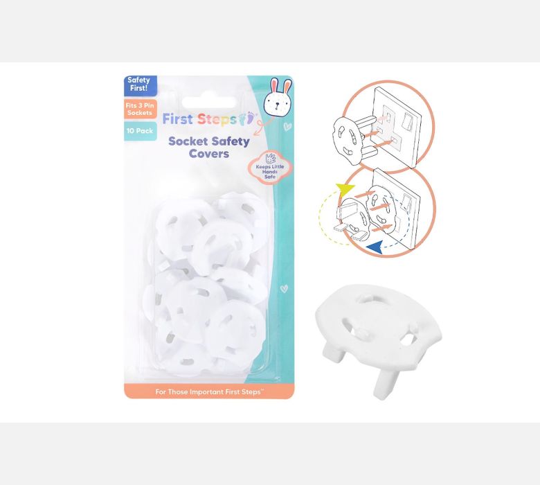 First Steps Socket Safety Covers - Pack of 10