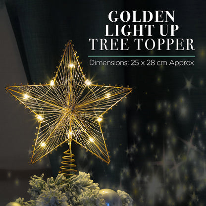 The Christmas Workshop Gold Star Shaped Christmas Tree Topper