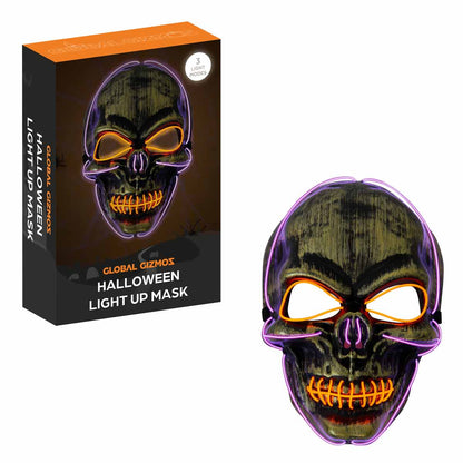 Global Gizmos LED Skull Halloween Mask